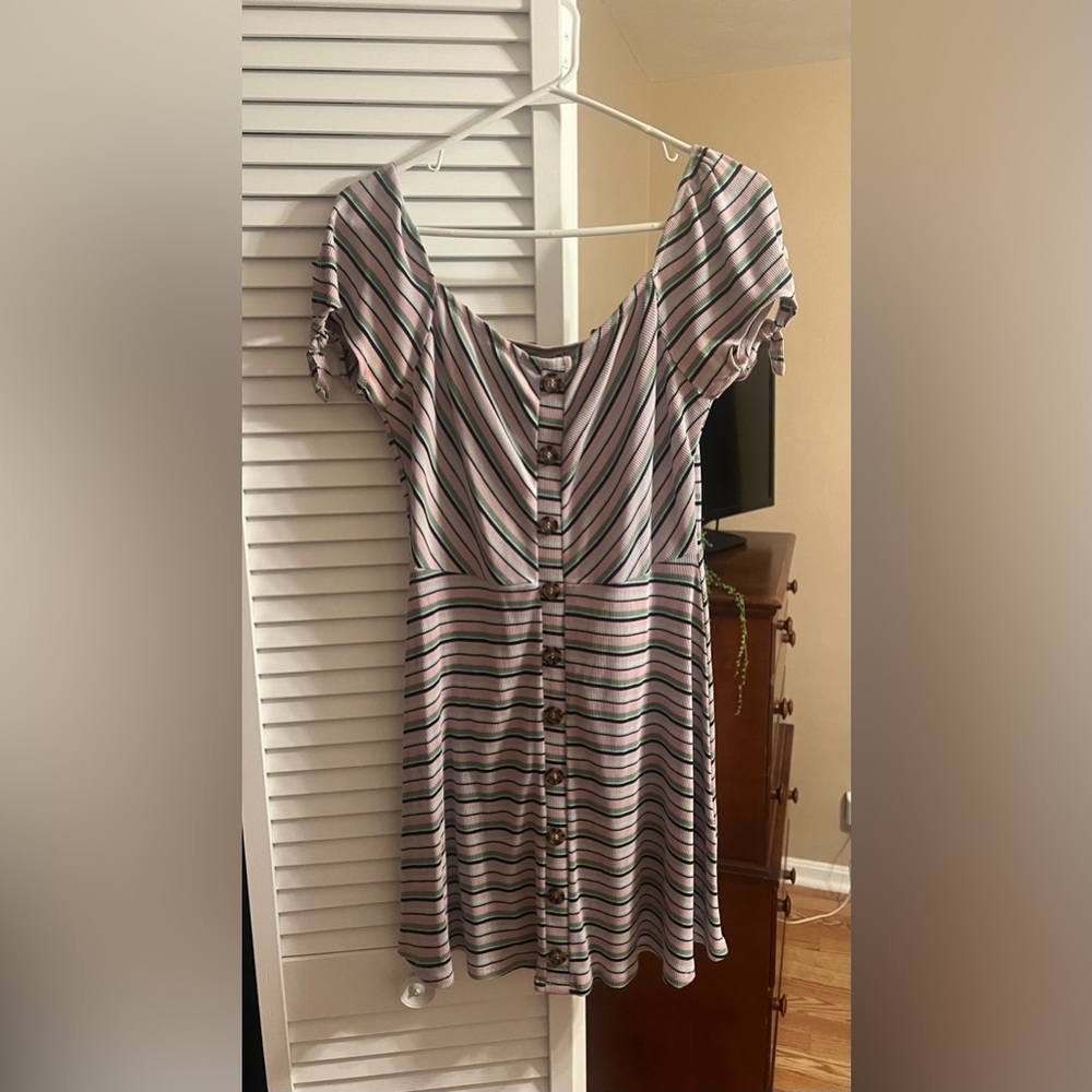 Stripped Mini Dress